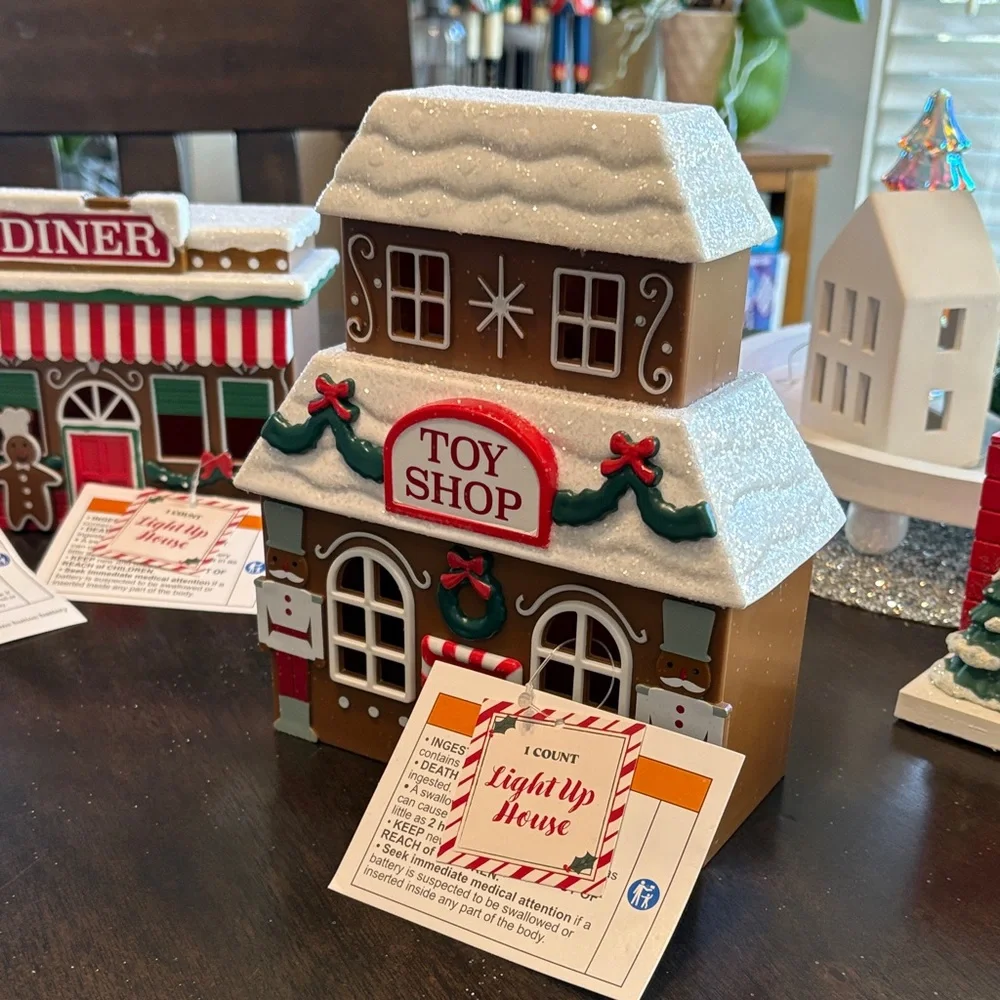 Festive Target Holiday Village Set with Red Target Store